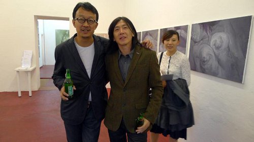 Liang Kegang und  Liu Chuanbao  (r)