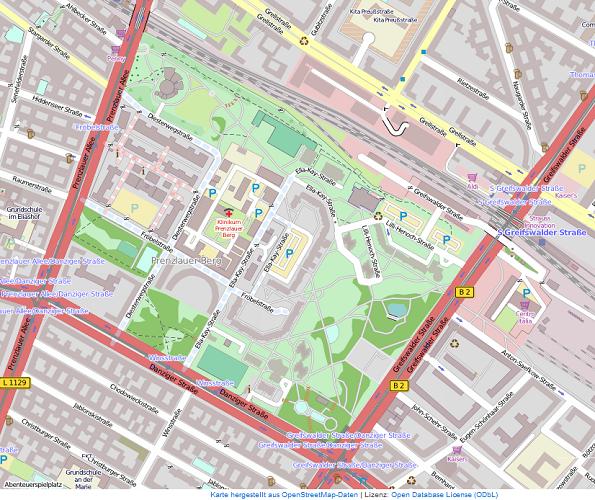 Thälmann-Quartier - Karte: Openstreetmap.org Thälmann-Quartier - Karte: Openstreetmap.org