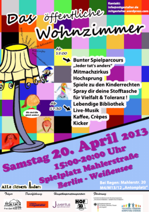 Das Öffentliche Wohnzimmer 2013 - Plakat: Initiative Mitgestalter