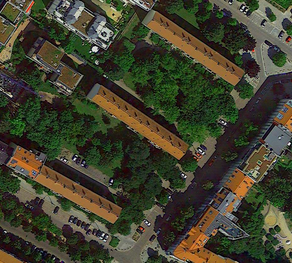 Metzer / Strasburger / Belforter Straße - Google-Map Digital Globe 2013 DE/BKG