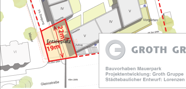 Entreeplatz - Planausschnitt Groth-Gruppe 