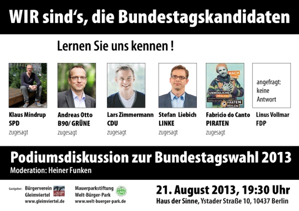 Kandidaten für die Bundestagswahl 2013 Kandidaten für die Bundestagswahl 2013