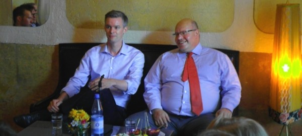 Lars Zimmermann und Peter Altmaier im "Wohnzimmer" am 13.8.2013 Lars Zimmermann und Peter Altmaier im "Wohnzimmer" am 13.8.2013