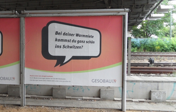 GESOBAU - Werbung am S-Bhf. Bornholmer Strasse