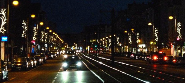 Berliner Allee mit Weihnachtsbeleuchtung 2012