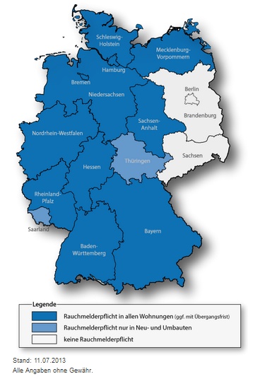 Rauchmelderpflicht in Deutschland