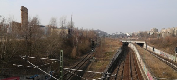 Mauerpark: Blick zum Gesundbrunnen