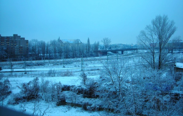 Mauerpark: Nordkreuz im Winter