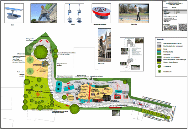 Entwurfsplan: Spielplatz Rettigweg v. 29.6.2015