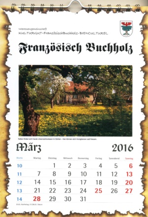 Bildkalender Französisch Buchholz 2016