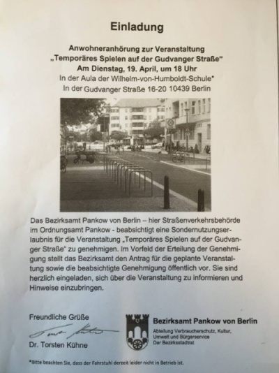 Anhörung zu Spielstraße