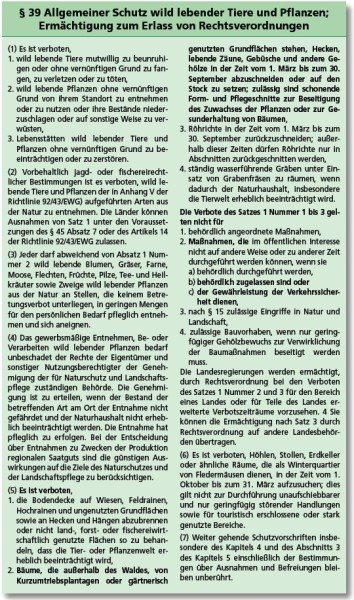 Bundesnaturschutzgesetz §39