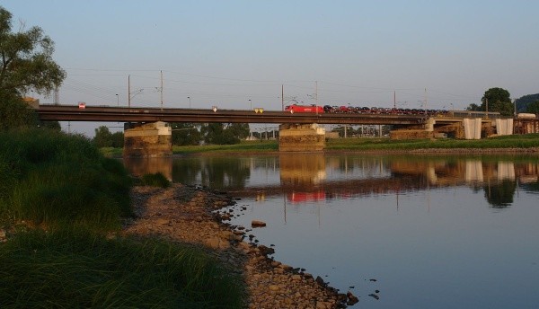 Eisenbahnbrücke über die Elbe bei Niederwartha