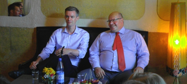 Lars Zimmermann und Peter Altmaier im "Wohnzimmer" am 13.8.2013