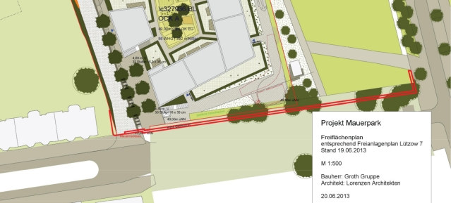 Projekt Mauerpark - Freiflächenplan