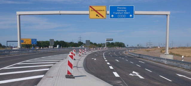 Autobahndreieck Barnim - Verbindungsrampe B2 - Foto: Pressefoto Eurovia