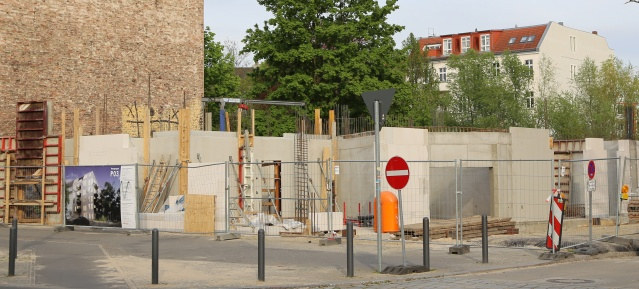 Baustelle im Florakiez im Mai 2015