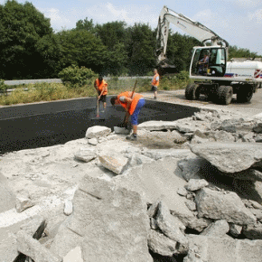 Hitzeschaden auf der Autobahn