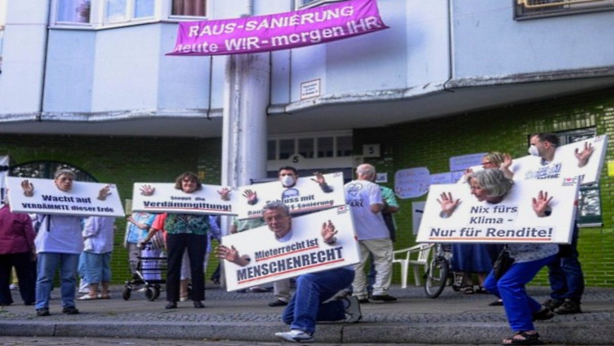 Mieterprotest am Hansaufer