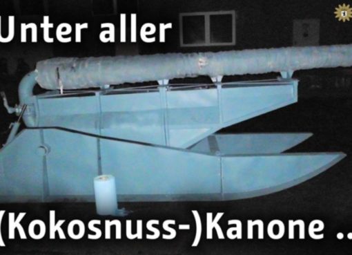 Kokosnuss-Kanone -Kokosnuss-Kanone - beschlagnahmt