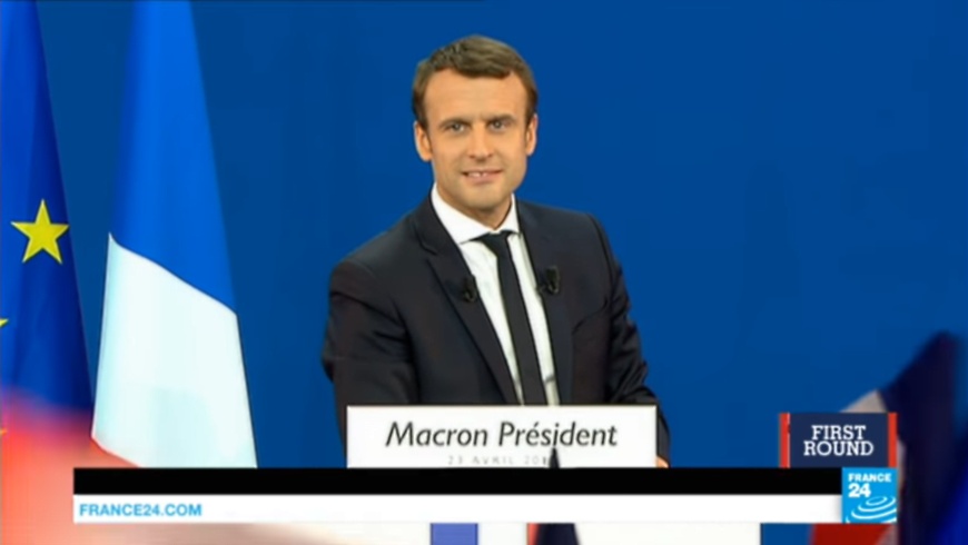 Emmanuel Macron am 23.4.2017