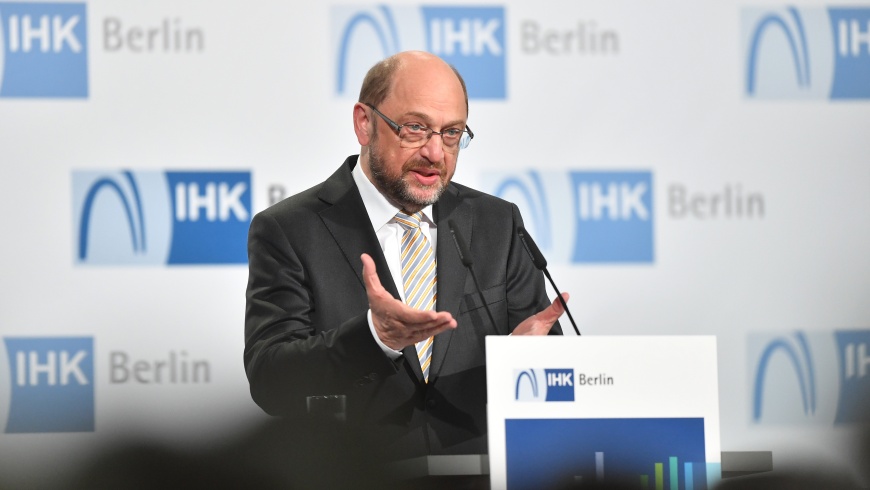 Martin Schulz mit Grundsatzrede in der IHK-Berlin