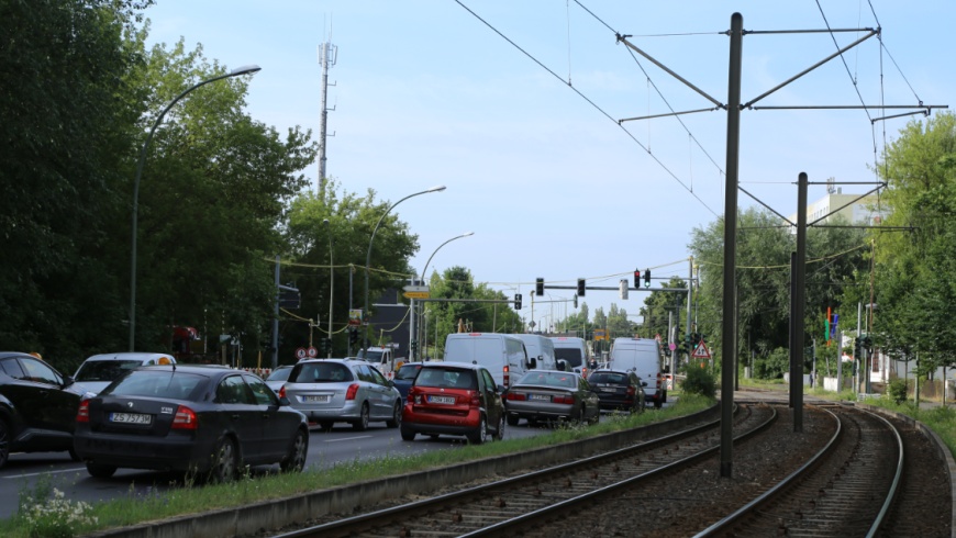 Pasewalker Straße um kurz vor 8 Uhr