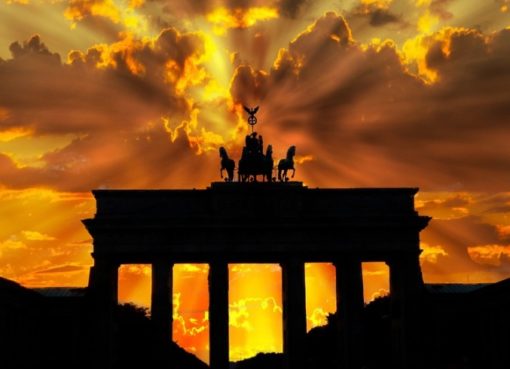 Sonnenuntergang am Brandenburger Tor