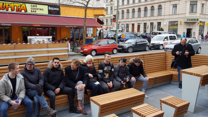 Parklet in der Bergmannstraße: