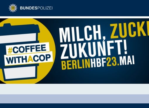 Aktion: COFFEE WITH A COP - Grafik: Bundespolizei