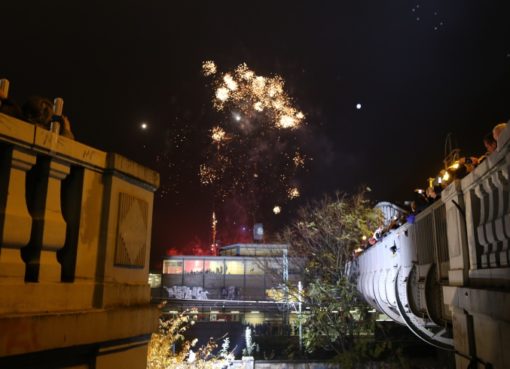 Feuerwerk über der Bösebrücke