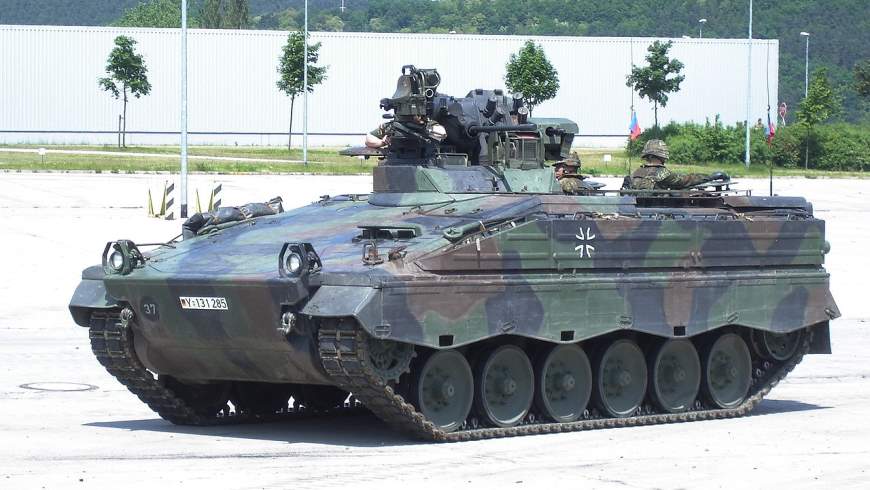 Schützenpanzer-Marder1A3 des 4./Panzergrenadierbataillon 391 bei einer dynamischen Waffenshow. - Foto: Sonaz CC BY-SA 2.0