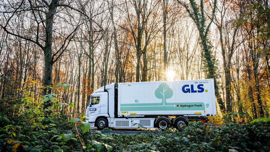 Erster Wasserstoff betriebener Lkw im Fernverkehr bei GLS.